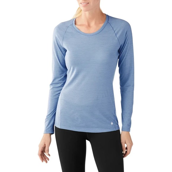 Smartwool Tops - Smartwool Merino 150 Base Layer Micro Stripe Long Sleeve Shirt Blue Top Womens M